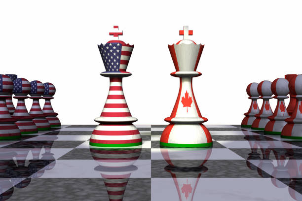 istock USA and Canada Chess Standoff 931756272