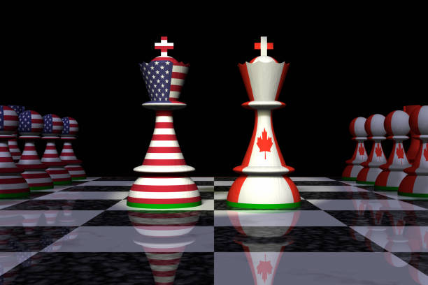istock USA and Canada Chess Standoff 931756326