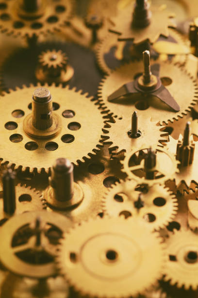 istock Gears and cogs macro vintage toned 931756354