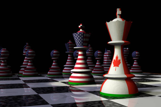 istock USA and Canada Chess Standoff 931756388