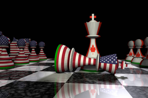 istock USA and Canada Chess Standoff 931756554