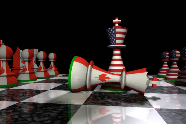 istock USA and Canada Chess Standoff 931756678