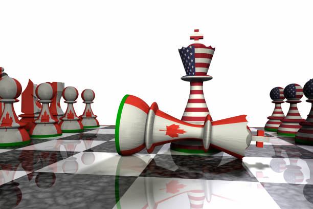 istock USA and Canada Chess Standoff 931756782