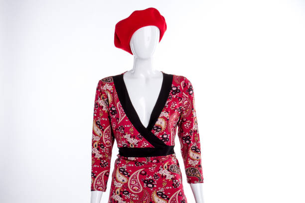 istock Mannequin portrait with red garment. 931758330