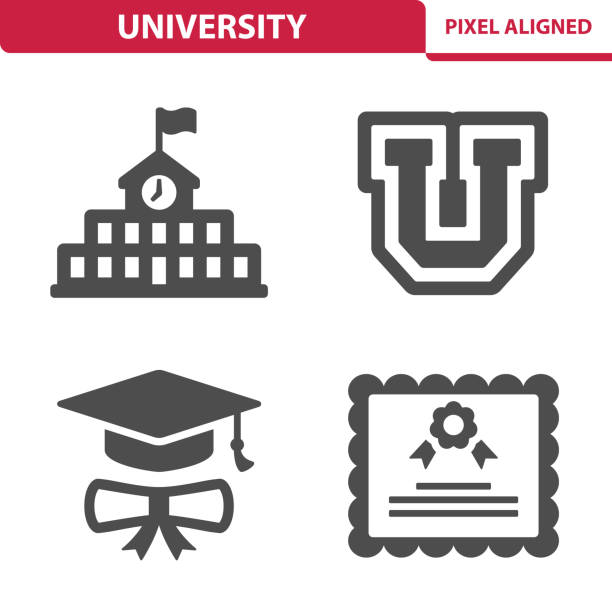ikon universitas - universitas ilustrasi stok