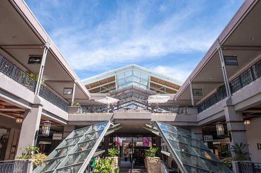 Honolulu, USA - March 21, 2012: Ala Moana Center is one of largest outlets mall in honolulu.