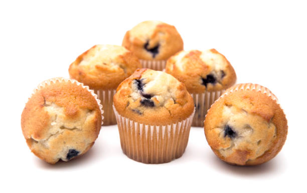 istock Classic Blueberry Muffins Isolated on a White Background 931775584