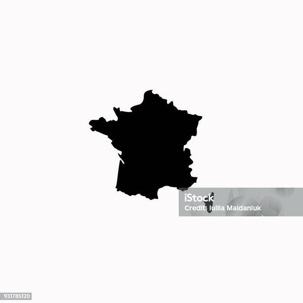 Map Of France Vector Icon Vector Icon Stock Illustration - Download Image Now - France, Map, Vector