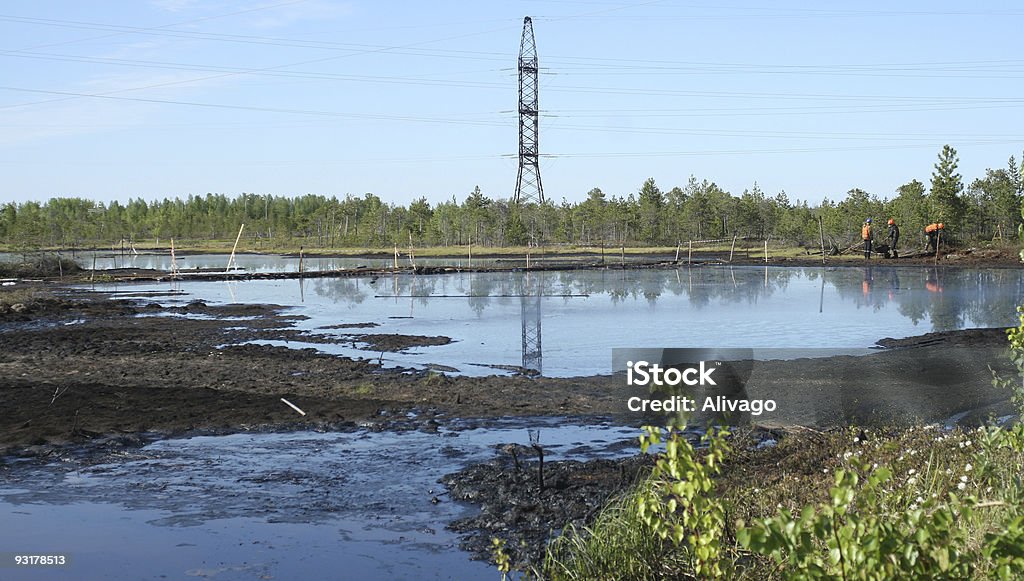 레이브 polluted oil.Petroflood 의해 - 로열티 프리 0명 스톡 사진