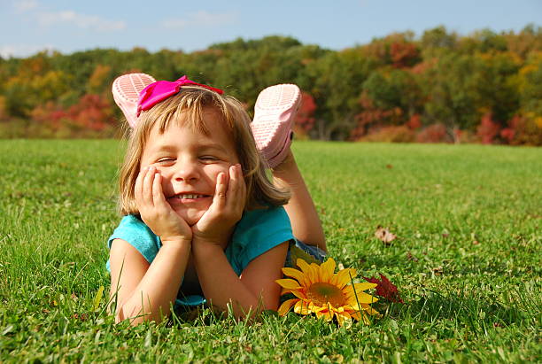 istock Little Girl in field 93178541