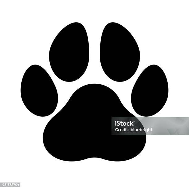 Pawprint Stock Illustration - Download Image Now - Paw Print, Paw, Icon Symbol