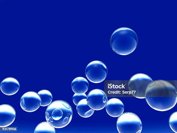 Bolhas Transparentes - Fotografias de stock e mais imagens de Abstrato - Abstrato, Azul, Azul Turquesa