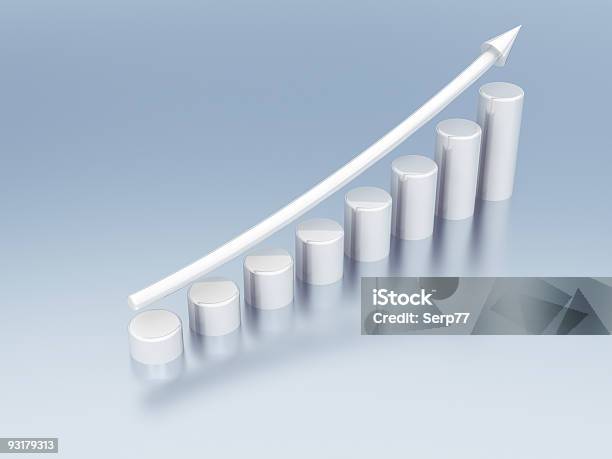 Branco Metálico Histograma - Fotografias de stock e mais imagens de Computação Gráfica - Computação Gráfica, Tridimensional, Acima