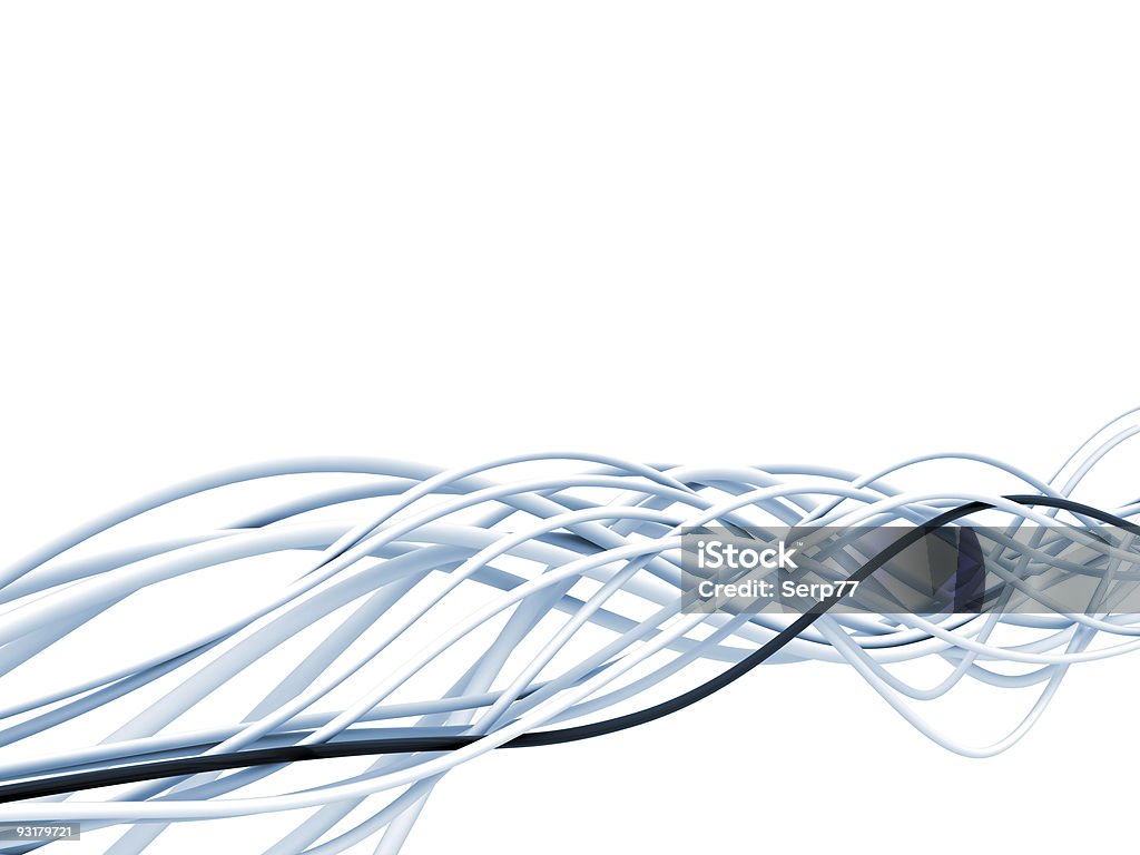 fibre-optical blue and white cables  Cable Stock Photo