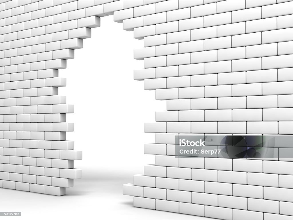 Rotto muro - Foto stock royalty-free di A forma di blocco