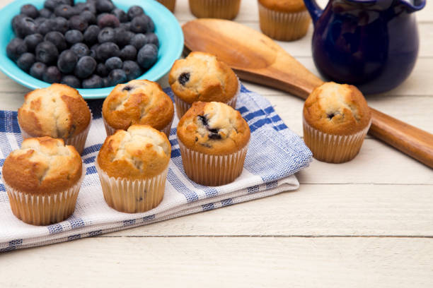 istock Baked Blueberry Muffins on a Kitchen Counter 931799442