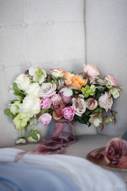 istock Delicate Bridal bouquet of pastel shades 931799470