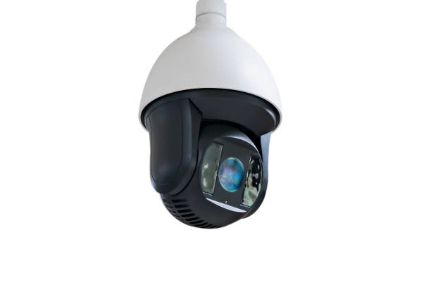 istock Closed-circuit television,CCTV Camera Operating inside a airport and train station or department store,use video ransmit a signal to a specific place,on white background with clipping path. 931800654