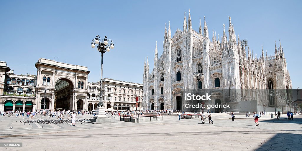 Milan Cathedral Square (Piazza del Duomo), Lombardy, Italy, Europe  Milan Stock Photo