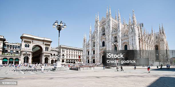 Milan Cathedral Square Lombardy Italy Europe Stock Photo - Download Image Now