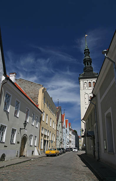 istock Street of old tallin 93180830