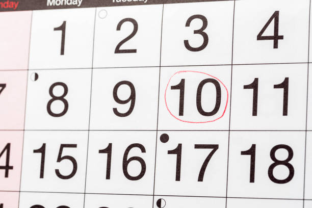 istock Date Circled in Red on a Page of a Calendar 931808744