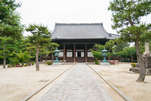 Kyoto, Japan - 14 June, 2023: Traditional Zen architecture in Japan.