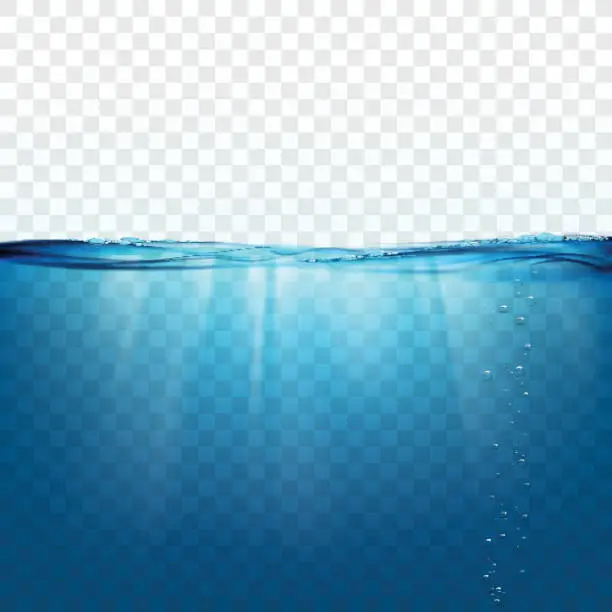 Vector illustration of Water wave surface