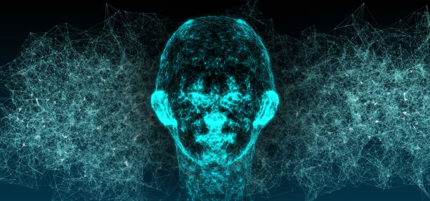 istock Abstract Network Connection Mesh Of Human Head On Plexus Background 931816014