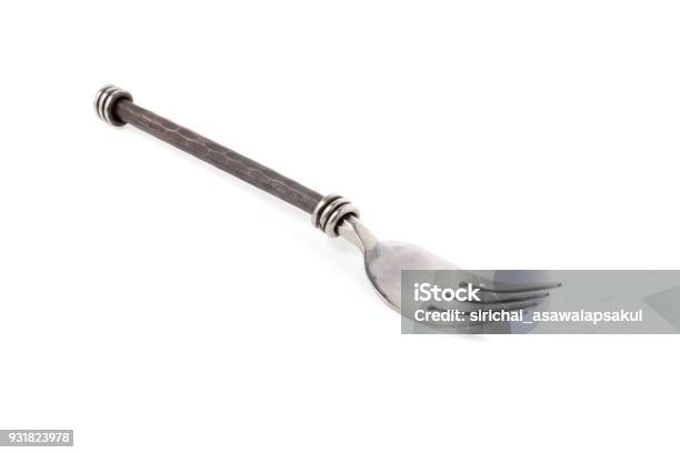 Silver Fork Isolated On A White Background Stock Photo - Download Image Now - Blank, Clean, Cooking