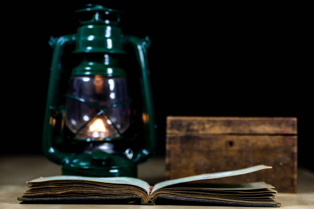 old antique paraffin lamp