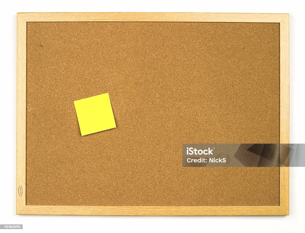 Scheda di sughero con post-it - Foto stock royalty-free di Bacheca