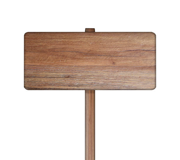 istock wooden sign on white background with clipping path 931836128