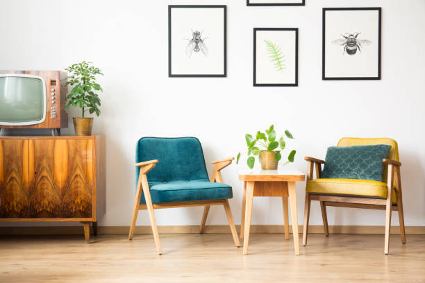 istock Close-up of two vintage armchairs 931836514