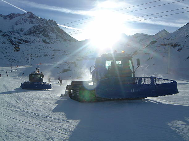 Ski Slope Preparation stock photo