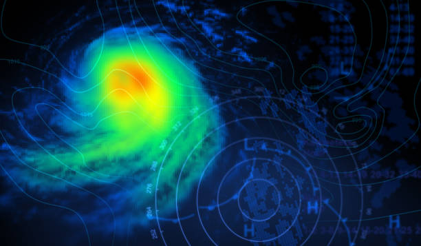 wetterkarte und sturm - meteorology stock-fotos und bilder