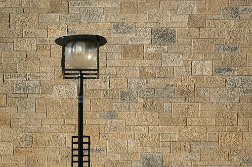 Charles Rennie Macintosh designed streetlight at the Glasgow School of Art.