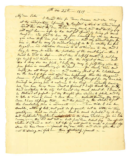 istock Early handwritten personal letter dated 1819. 93184969