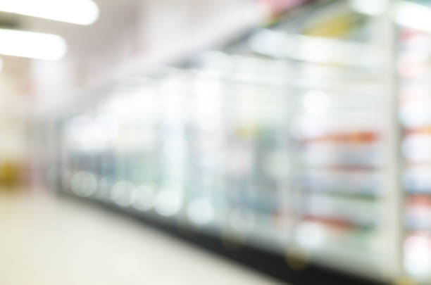 istock supermarket in abstract blurred background, lens blur effect 931861758