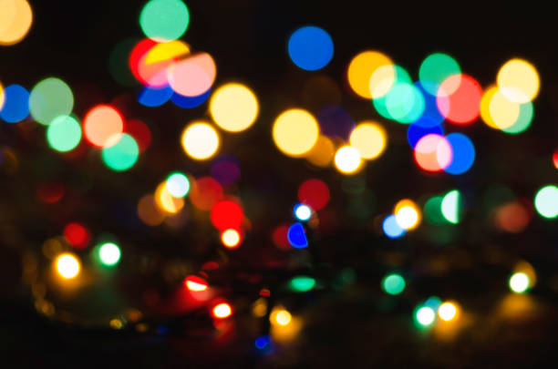 istock Colorful blurred lights on a dark background 931868300