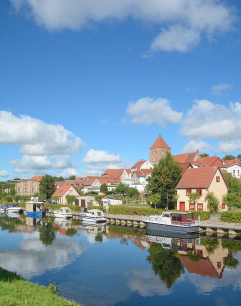 at Elde River in Town of Plau am See,Mecklenburg Lake district,Mecklenburg-Vorpommern,Germany
