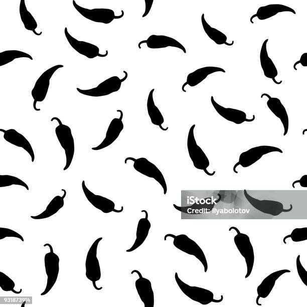 Chilli Powder Pattern Chilli Peppers Pattern Stock Illustration - Download Image Now - Chili ...