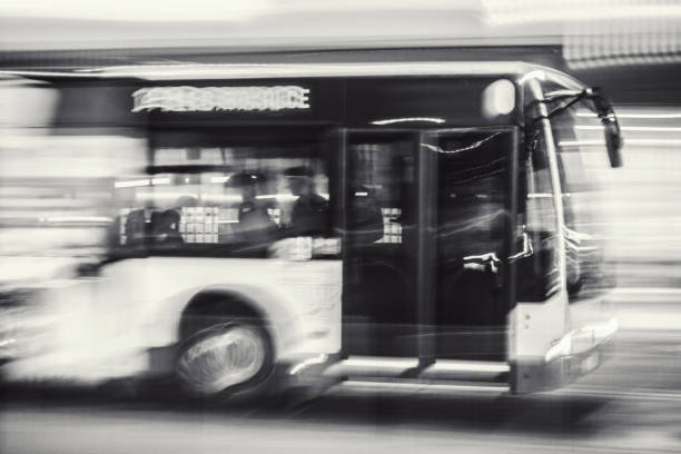 istock Long exposure infra red shot of speeding bus 931888360