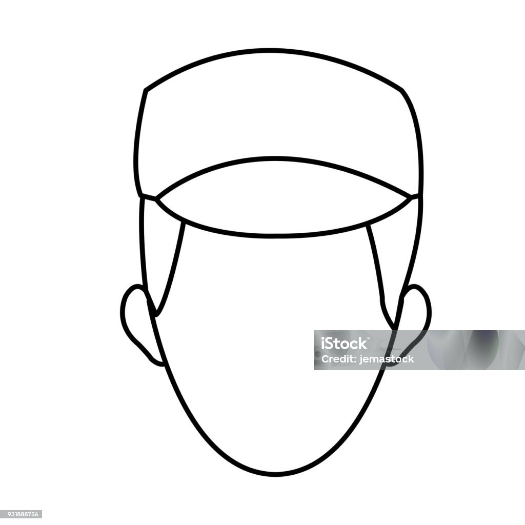 man face character people contour image man face character people contour image vector illustration Adult stock vector