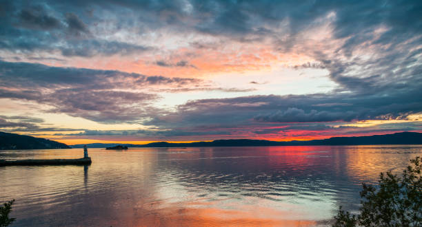 istock Sunset over the fjord 931902790