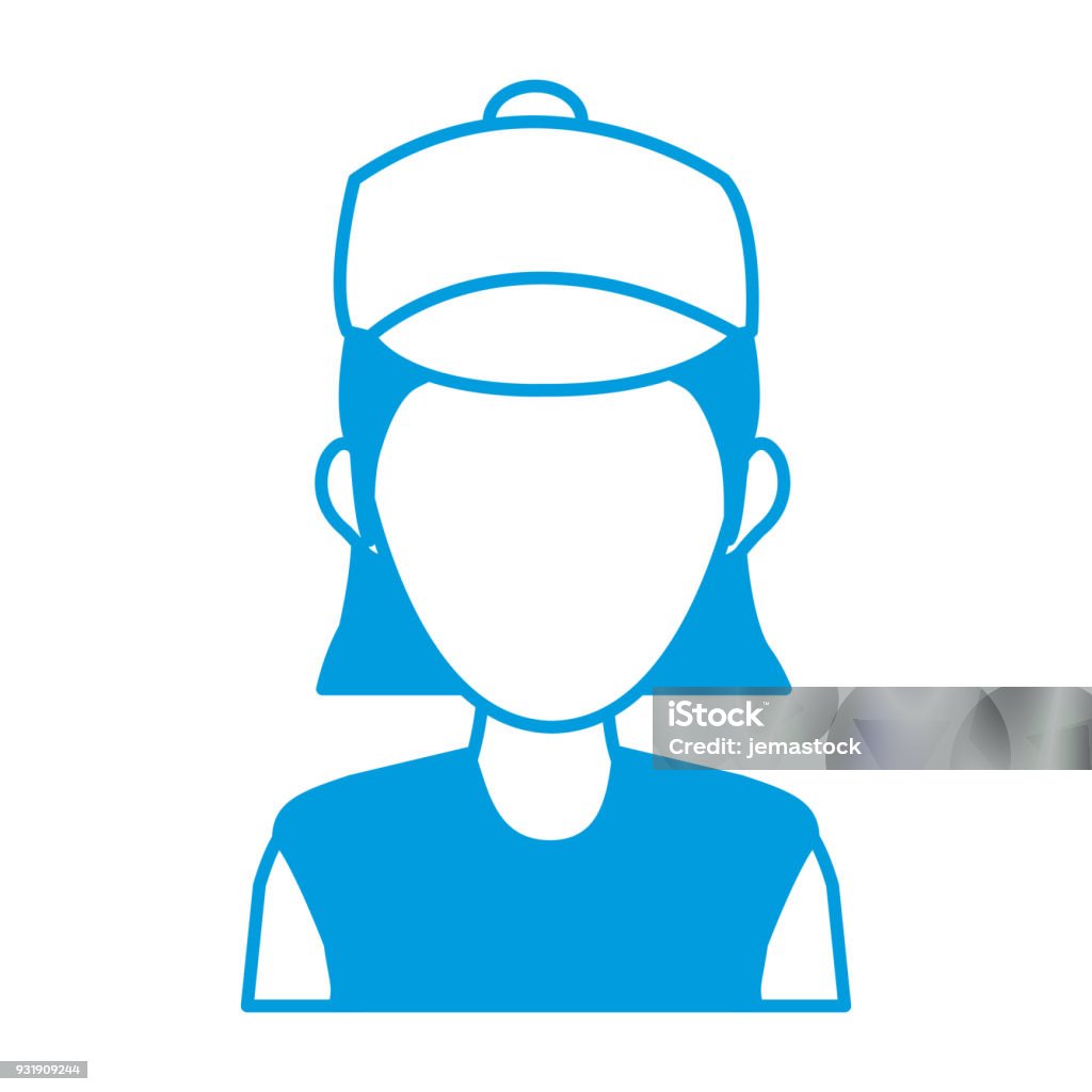 portrait woman character avatar employee icon portrait woman character avatar employee icon vector illustration Adult stock vector