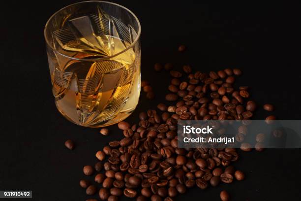 Coffee Beans And Cognac Stock Photo - Download Image Now - Alcohol - Drink, Alcohol Abuse, Anise