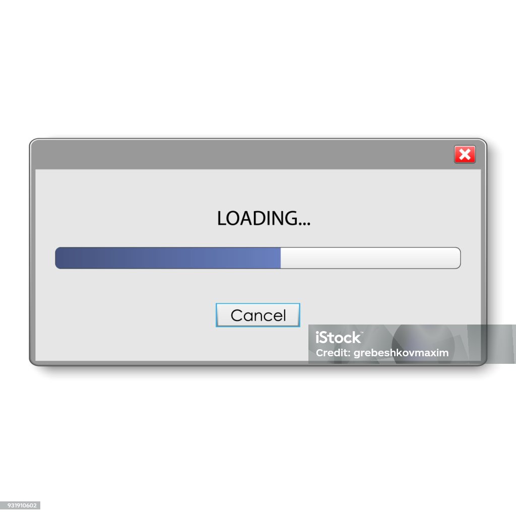 Loading Bar Stopped Loading Bar Stock Illustration - Download Image Now - Assertiveness ...