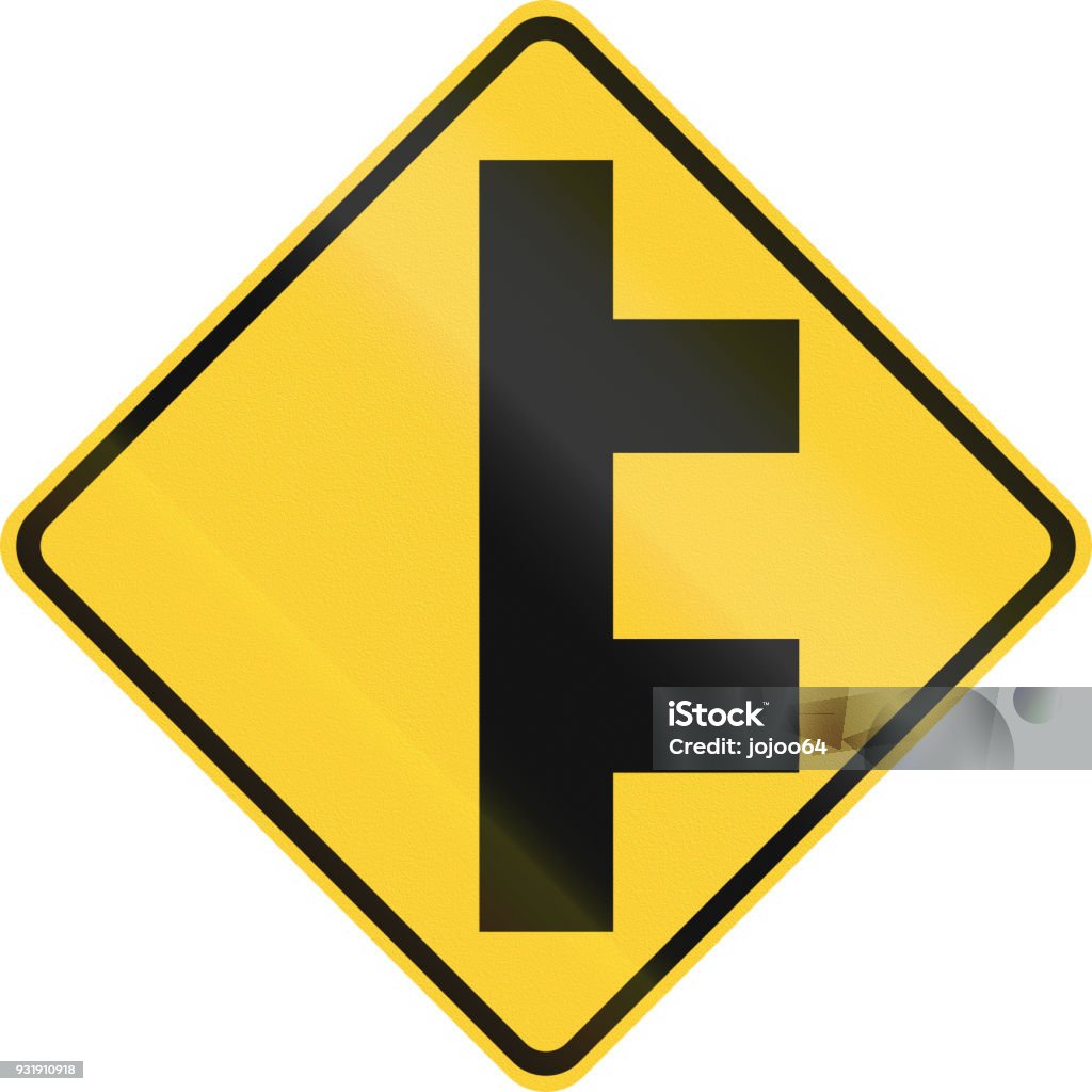 Multiple Intersection Right Sign United States Mutcd Warning Road Sign Multiple Intersections Stock ...