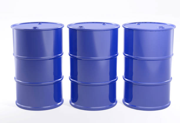 istock Barrel metal tank on white. 3D rendering. 931911482
